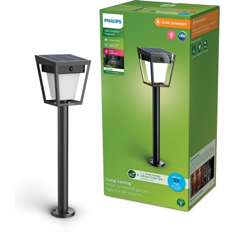 Philips Lighting 929004632001 Nissa Staande lamp op zonne-energie 1.8 W Warmwit Zwart