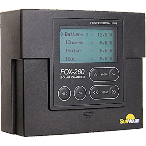 SunWare FOX 260 Li Laadregelaar voor zonne-energie PWM 12 V, 24 V
