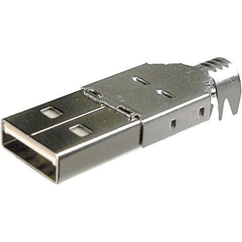 Zelf op maat te maken USB-A-connector Stekker, recht USB A TC-2524001 TRU COMPONENTS 100 stuk(s)