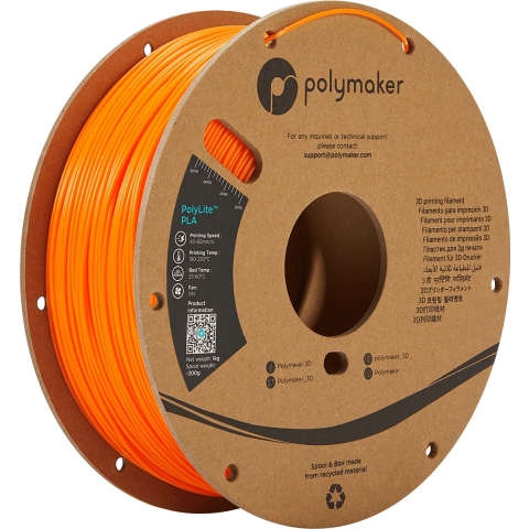 Polymaker PA02008 PolyLite Filament PLA kunststof 1.75 mm 1000 g Oranje 1 stuk(s)