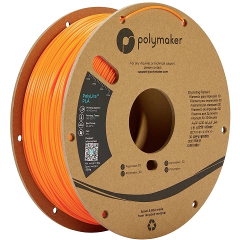 Polymaker PA02023 PolyLite Filament PLA kunststof 2.85 mm 1000 g Oranje 1 stuk(s)