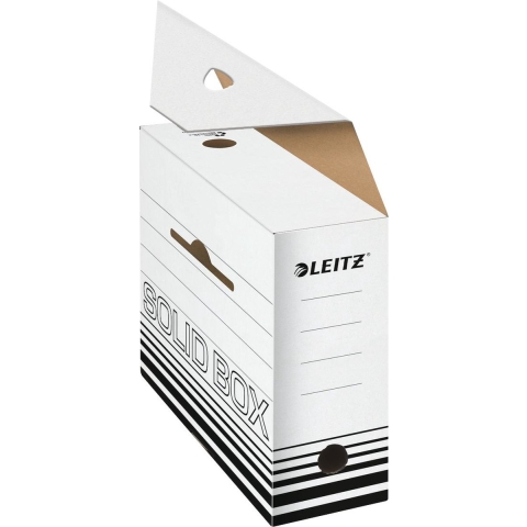 Leitz Opbergdoos 6128-00-01 100 mm x 257 mm x 330 mm Karton Wit, Zwart 10 stuk(s)