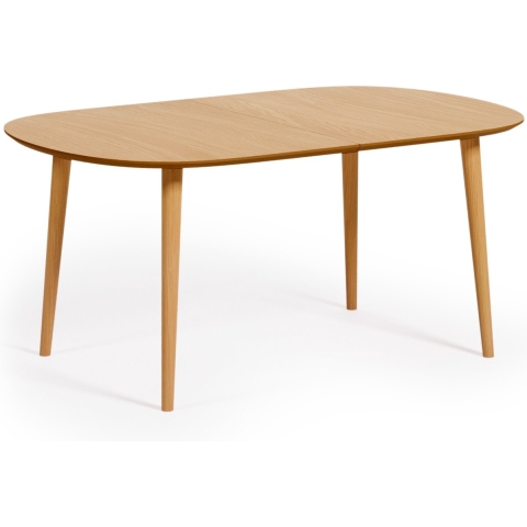 Kave Home Oqui Eettafel Uitschuifbaar Ovaal - 160/260 x 100 cm - Eiken