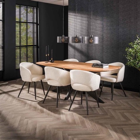 Hoyz Collection - Eetkamertafel Arhus Solid 180cm - 6 personen