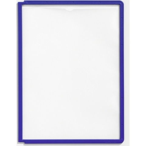 Durable Zichtpaneel | polypropyleen met profielframe | donkerblauw DIN A4 | reflexie-arm | 5 stuks in zak - 560607 560607