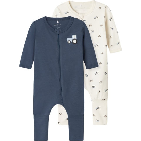 Name It Pyjamapak - Noos - 2-pack - NbmNightsuit - Jet Stream - Name It - 50 - Pyjamapak