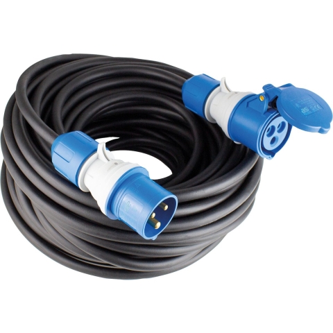 AS Schwabe 61407 Stroom Verlengkabel 16 A Zwart, Blauw 10 m H07RN-F 3G 2,5 mm²