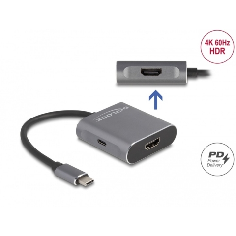 USB Type-C Splitter (DP Alt Mode) to 2 x HDMI MST met USB Type-C PD HDMI Splitter