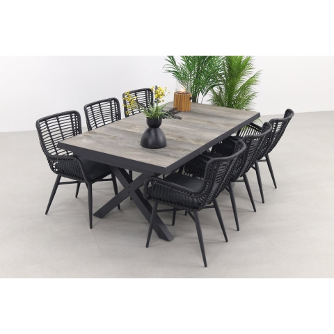 VDG Jasmine|Ottowa 205-265x100 cm. - 7-delige tuinset