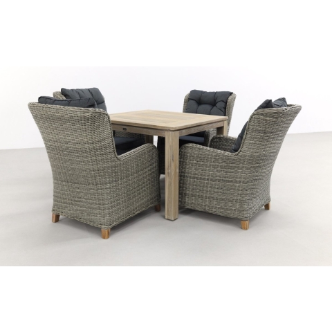 VDG Torino Paloma Grijs|Rome grey 100 cm. - tuinset 5-delig