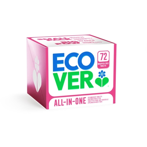 2e halve prijs: Ecover Vaatwastabletten All-in-One 72 stuks