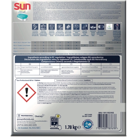 2x Sun Professional Vaatwastabletten All in 1 Pro Formula 102 stuks