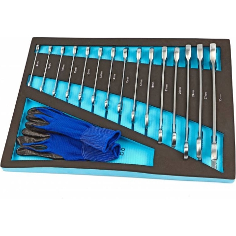 HBM 16-delige inlay steekringratelset