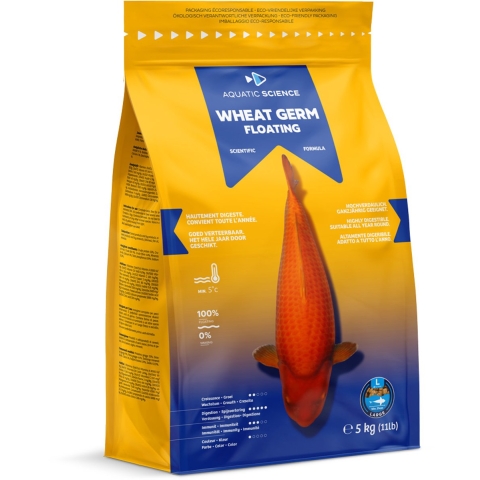 Aquatic Science Wheat Germ Floating Large 5Kg - Aquatic Science