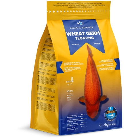 Aquatic Science Wheat Germ Floating Large 2Kg - Aquatic Science