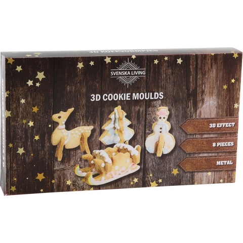 32x stuks kerst thema koekvormpjes/uitsteek vormpjes -