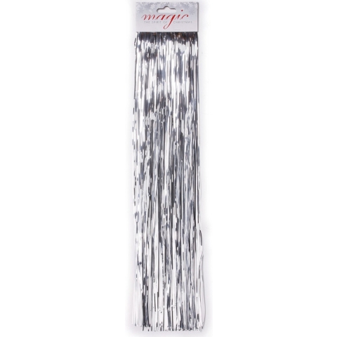 15x zakjes zilveren lametta engelenhaar 50 cm kerstboomversiering -