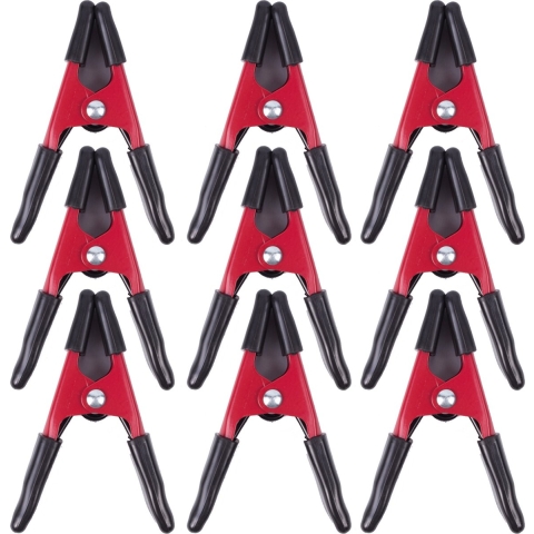 Zeilklemmen/veerklemmen - 10x - staal - 10 cm - lijmklemmen -