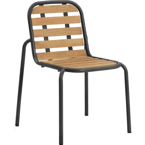 Normann Copenhagen Vig Wood Tuinstoel Zwart