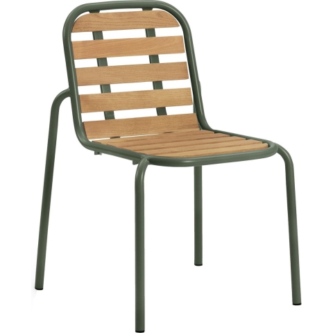 Normann Copenhagen Vig Wood Tuinstoel Donkergroen