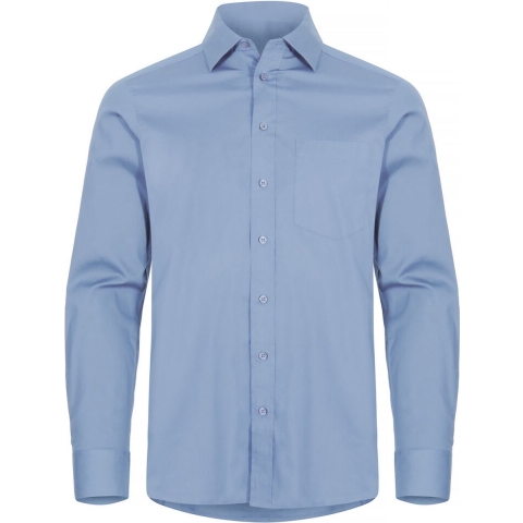 Clique 027960 Stretch Heren Overhemd Lm - Lichtblauw - 4XL