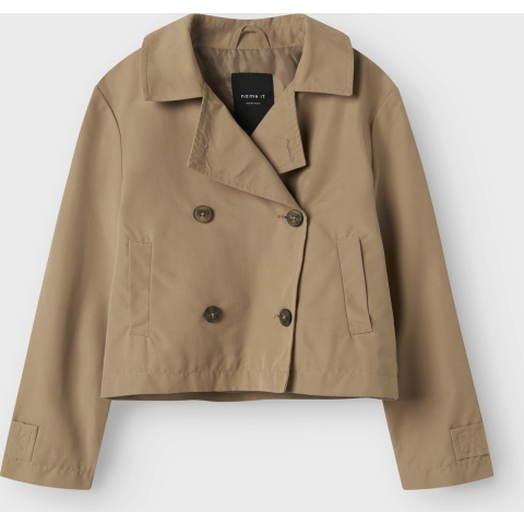 Name It Jas - NkfMadelin - Kaart - Savannah Tan - Name It - 10 jaar (140) - Zomerjas