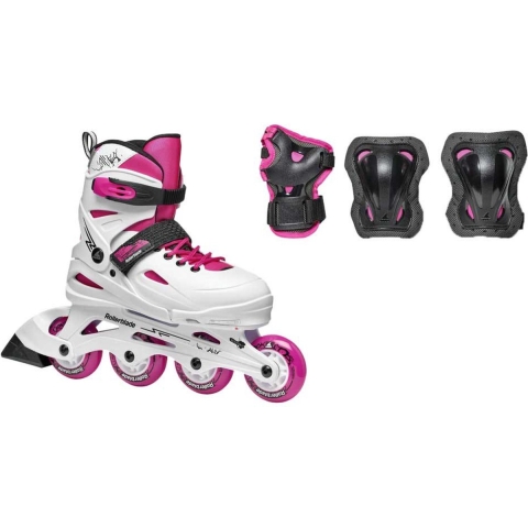 Rollerblade Rolschaatsset - Fury Combo - Wit/Roze - Rollerblade - 36/40 - Rolschaatsen