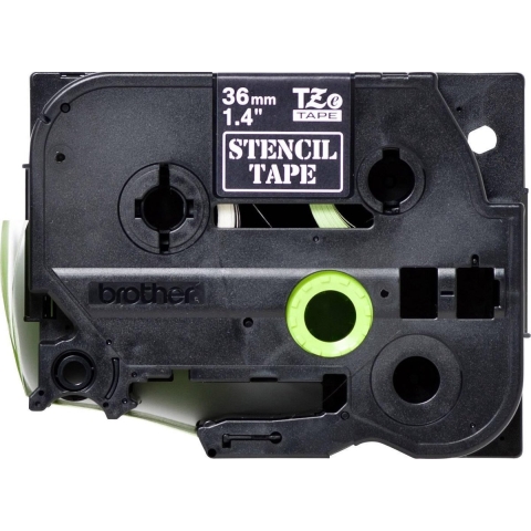Brother STe-161 Labeltape sjabloon Tapekleur: Transparant Tekstkleur: Wit 36 mm 3 m