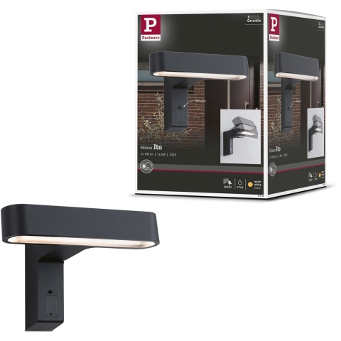 Paulmann House ITO horizontal 94548 Verlichtingssysteem GEV - Light in garden LED-wandlampen LED 6 W Warmwit Antraciet
