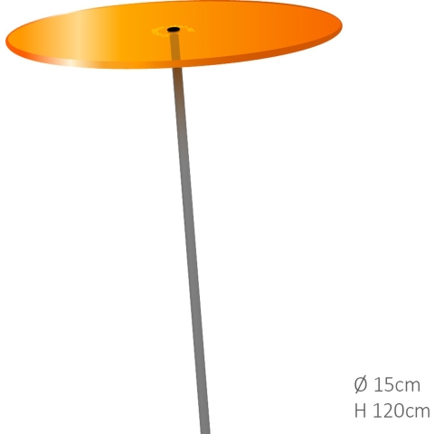 Zonnevanger 1 stuk Oranje medium 120x15 cm Cazador Del Sol - Cazador del sol