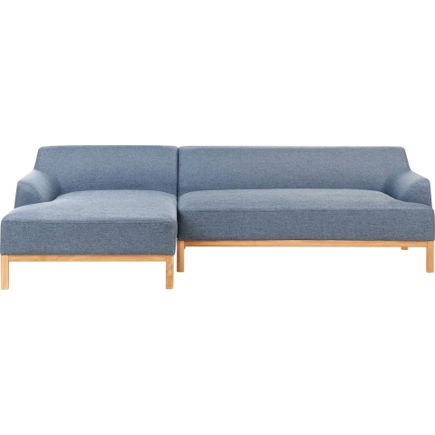 Beliani - SOSJO - Hoekbank - Blauw - Rechtszijdig - Polyester