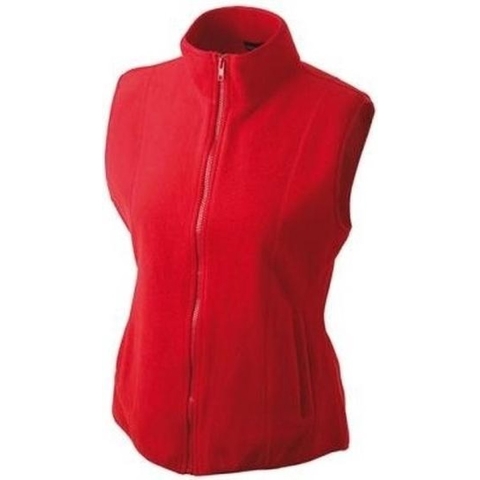 Fleece outdoor bodywarmer rood voor dames 2XL -