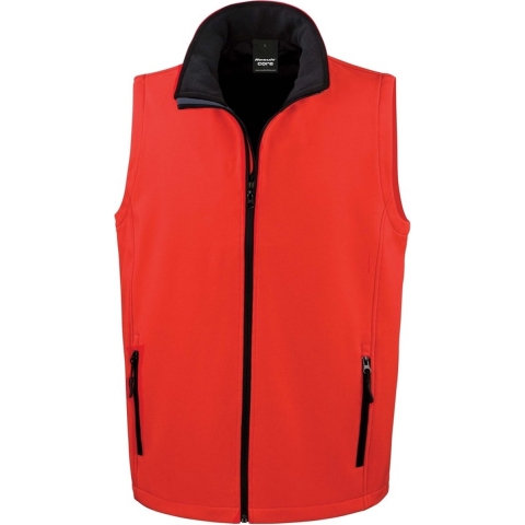 Softshell casual bodywarmer - heren - rood - Outdoorkleding - wandelen/zeilen - Mouwloos vest S (36/48) -