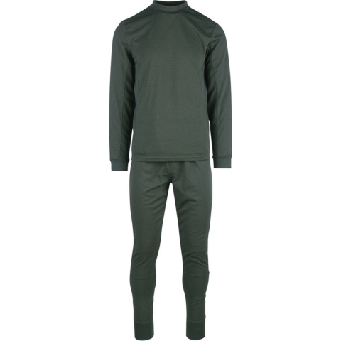 Thermo ondergoed set voor volwassenen - broek en shirt lange mouw - groen 2XL/3XL -