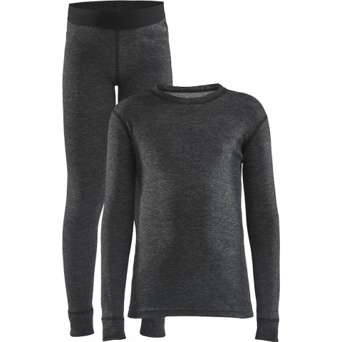 Craft 1909714 Core Wool Merino Set Jr - Black Melange - 110/116