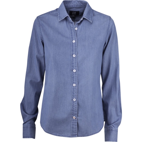 Cutter & Buck 352405 Ellensburg Denim Shirt Ladies - Denim Blauw - M