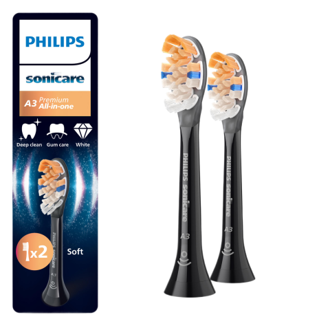 Philips Sonicare 2 A3 Premium All-in-one Hx9092/88 Opzet Borstels Zwart