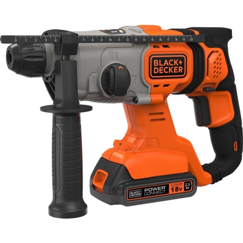BLACK+DECKER BCD900E2K 18V 2x2.5Ah 1.2J SDS+ Boorhamer | 2x 18V 2.5Ah accu&apos;s + 1A Lader | In koffer - BCD900E2K-QW