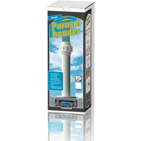 parasolhouder 25 tot 42mm dia wit - Nampook