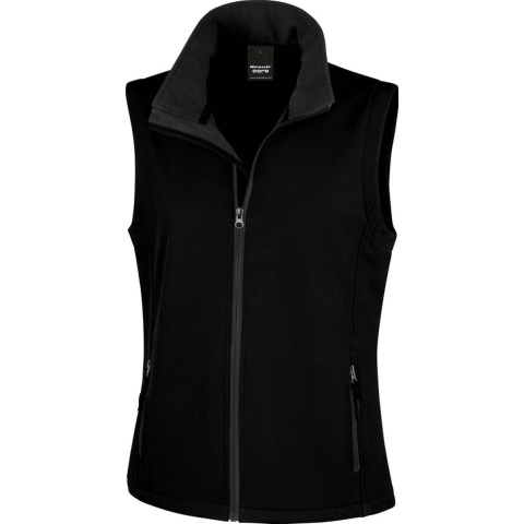 Softshell outdoor bodywarmer zwart voor dames 2XL -