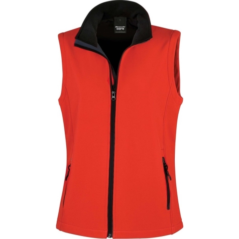 Softshell outdoor bodywarmer rood voor dames M (38/50) -
