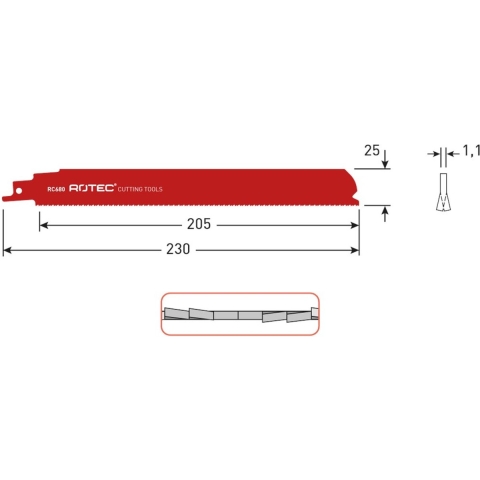 Rotec Reciprozagen RC680 / 1126BEF (VPE 5 stuks) - 5250680 - 525.0680