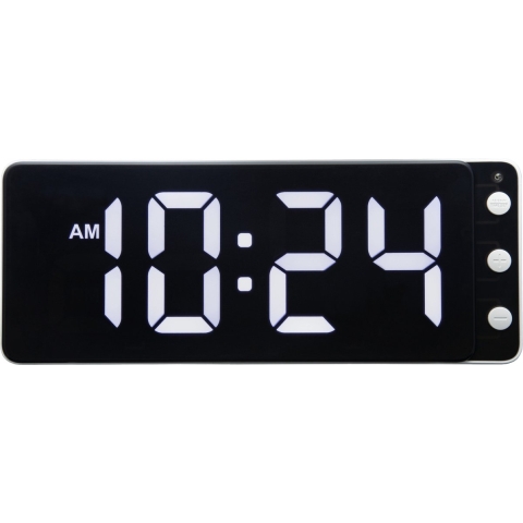 NeXtime - Tafel|Wandklok 27.2x10.8x3cm - LED - Wit - ABS - NeXtime