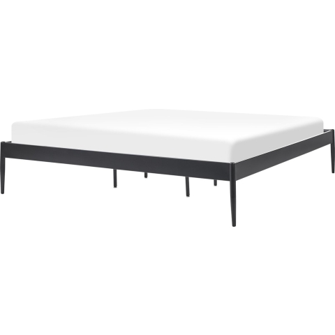 Beliani - VAURS - Tweepersoonsbed - Zwart - 180 x 200 cm - Staal