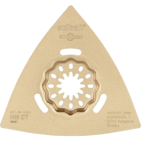 Wolfcraft Schuurzool | "Expert" | Hard metaal-bestrooid | STARLOCK-centreerhals | 80mm | 1 stuk - 4246000