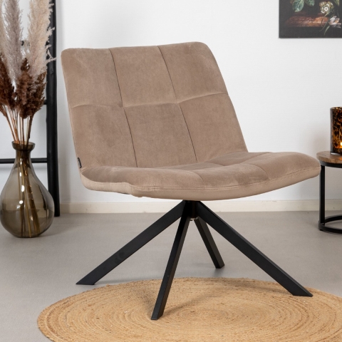 Bronx71 Velvet fauteuil Eevi taupe