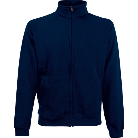 Fruit of the Loom premium sweat jacket/vest - donkerblauw - katoen/polyester L (EU 52) -