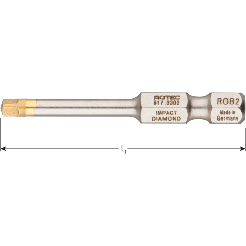 Rotec IMPACT insertbit SQD 2 L=50mm E 6,3 DIAMOND - 5 stuk(s) - 8173302