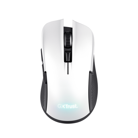 Trust Gxt 923w Ybar - Draadloze Gamingmuis Rgb-verlichting Oplaadbaar 7200 Dpi Wit