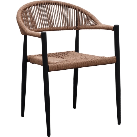 House Nordic - Eetkamerstoel Zwart|Rotan - Canari - Set van 2